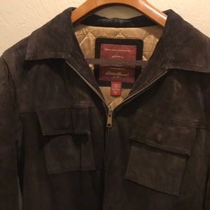 Eddie Bauer men’s seattle suede jacket. Tall large